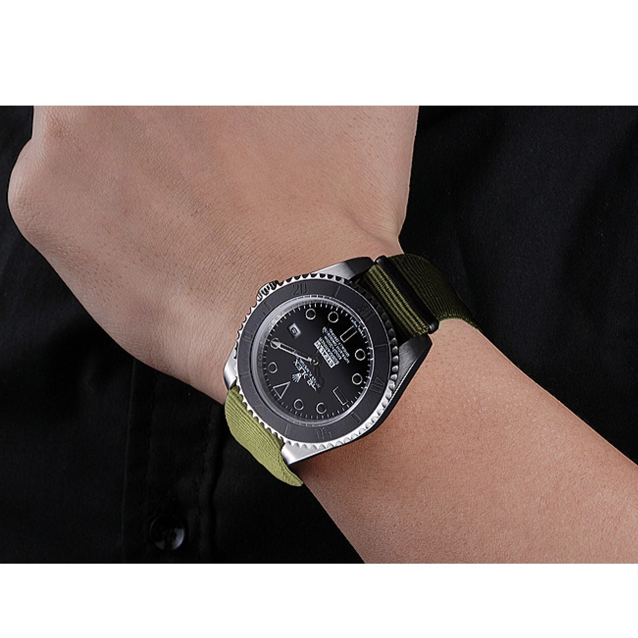 Rolex aaa copy Rolex 621990 Olive Submariner Stealth 0822